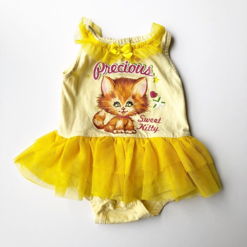 Yellow Tutu Kitty Onesie